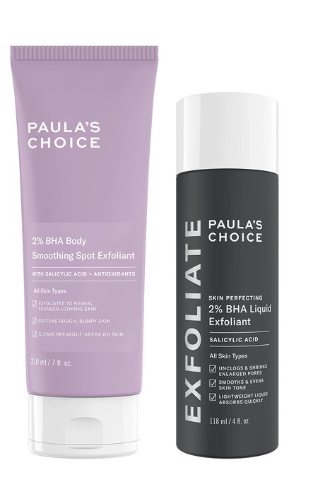 Reduce breakouts + Smooth face and body Power Duo Reduce breakouts + Smooth face and body