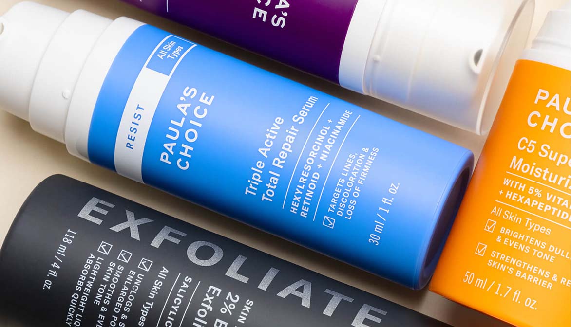 Retinol in combination with BHA, vitamin C, niacinamide & more